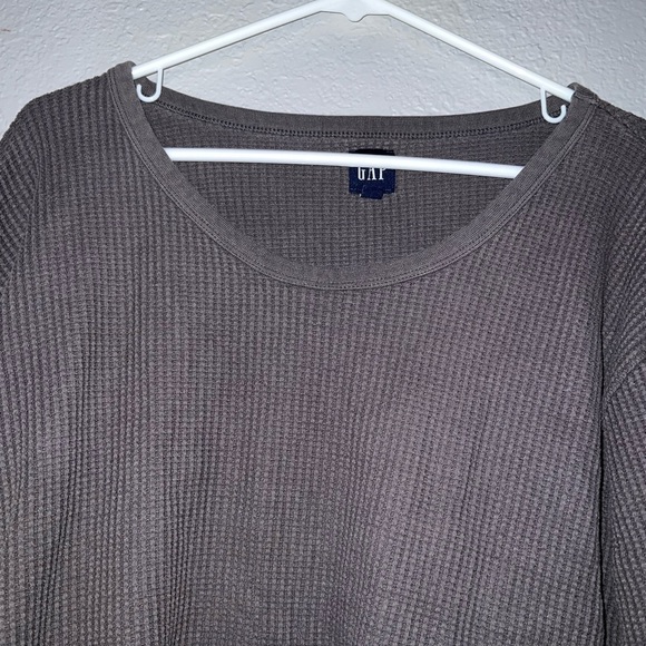 Gap Women's Waffle Knit Sweater Charcoal Gray - Picture 2 of 5